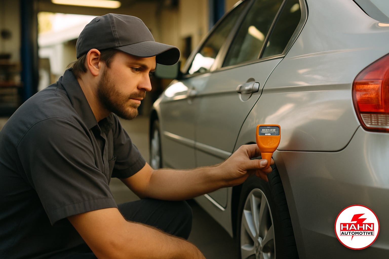 Hahn Automotive technician detail shot &mdash; pre purchase inspection